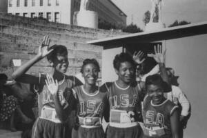 1960 Rome 4x100 Meters relay team- Wilma Rudolph, Lucinda Williams, Barbara Jones, Martha Hudson